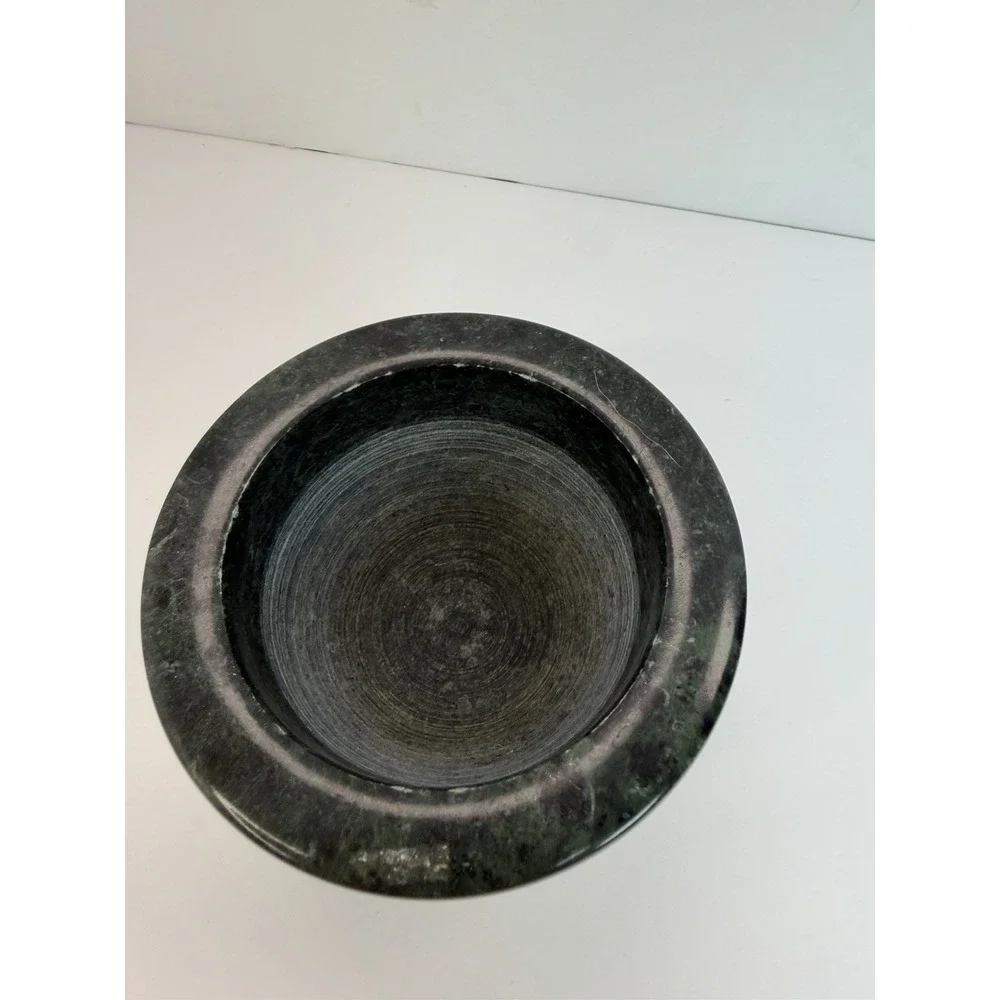 Green Marble Stone Mortar And Pestle Kitchen Utensil Decor 4
